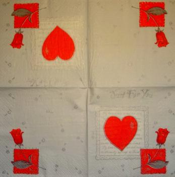 100 Herz / Herzen - 3-lagig (blau)